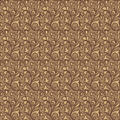 brown seamless vintage pattern texture vector ornamental design
