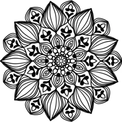 Fototapete Mandala floral mandala line  © Nutcha Baothonglao