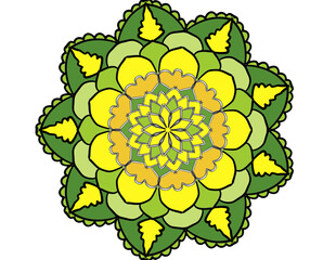 yellow flower mandala
