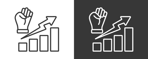 Motivation Icon Set Vector Collection Isolated In Black And White