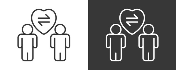 Empathy Icon Set Vector Collection Isolated In Black And White