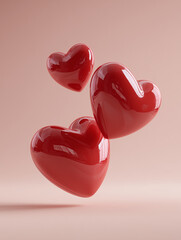 3d hearts