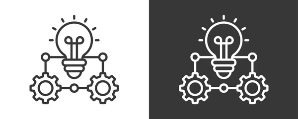 Innovation Icon Set Vector Collection Isolated In Black And White
