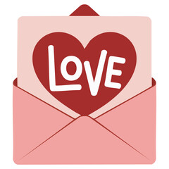 Hand drawn valentines day greeting card with cartoon design isolated vector illustration on white background