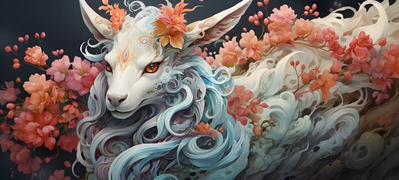 A qilin , a small creature made of glass that is sitting in the palm of your hand,generative AI