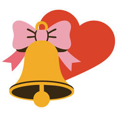 Marriage ceremony bell vector symbol isolated vector illustration on white background