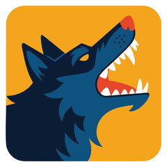 Square ghost with rounded corners design isolated vector illustration on white background