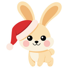 Rabbit cartoon vector animal wildlife isolated vector illustration on white background