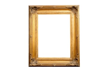 Vertical antique gold carved picture frame