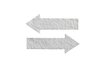 Two opposing arrows, textured white