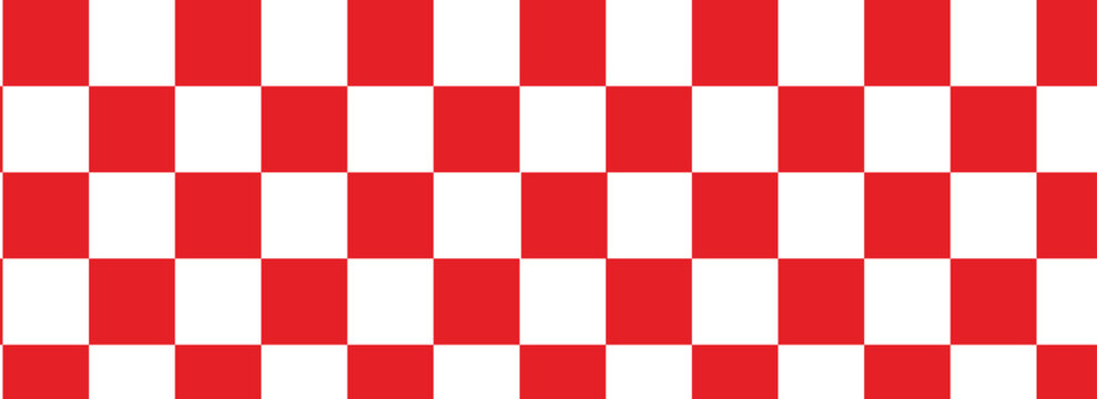 red white checkered seamless background. Red white graphic resource checkered pattern Vector
