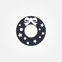 wreath christmas icon symbol illustration vector eps10 logo template design pattern seamless bright minimal design flat design realistic style simple design modern design