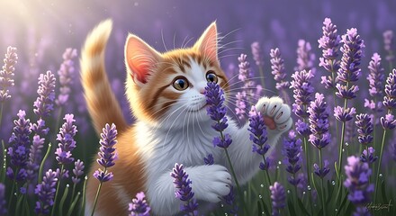 A ginger cat resting on an open book in a warm cozy room, soft natural lighting and relaxing mood