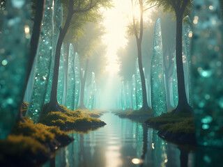 The Crystal Forest of Dawn