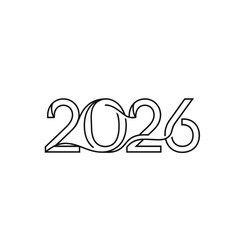 Elegant 2026 New Year Design: Celebrate the Future with a Modern, Minimalist Style for Invitations, Greetings, and Creative Projects in the Coming Year