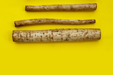 Fresh burdock roots or gobo roots