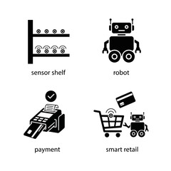 Smart Retail and Automation Technology Icons
