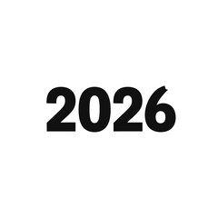 Bold modern numerals highlight the year 2026 for future planning, goal setting, and upcoming events