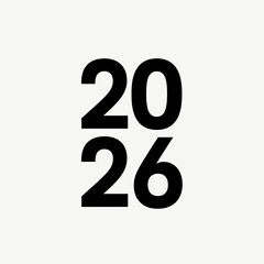 Bold modern typography showcases the year 2026 as a future milestone for business and innovation
