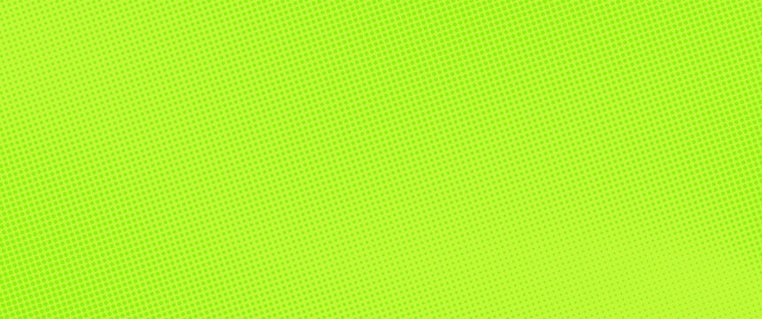 Green dot gradient. Subtle halftone gradation background. Lime green half tone pattern bg. Bright color vector gradient backdrop. Vibrant dotted spring season patern. Abstract summer grass wallpaper