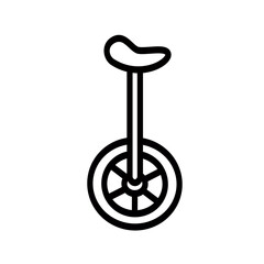 Unicycle icon. Vector graphic, not Artificial Intelligence, logo illustration. Replaceable vector design.