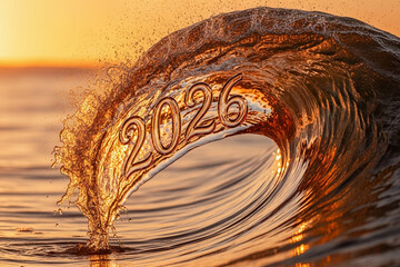 Celebrate new year with rocket launch and fireworks for year two thousand and twenty six event design