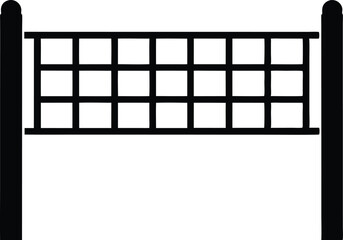 Volleyball Net Silhouette Icon. Sports Volleyball Net Silhouette Icon Symbol