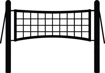 Volleyball Net Silhouette Icon. Sports Volleyball Net Silhouette Icon Symbol