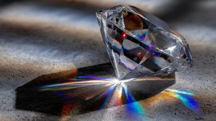 Crystal reflects light with beautiful display of rainbow colors, it inspires happiness and joy that accompanies beholding such sight