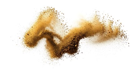 Golden brown crispy fried food explosion against macro view