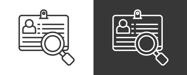 Identification Icon Set Vector Collection Isolated In Black And White