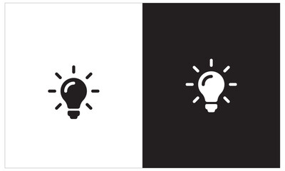 Illuminated Lightbulb Idea Icon Set