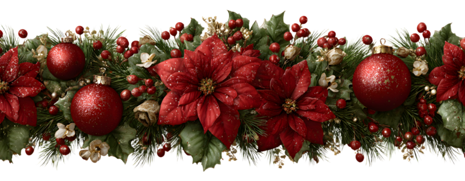 Christmas decor png on transparent background