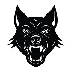 Obraz premium angry dog head vector art