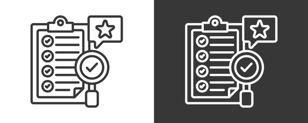 Quality Control Icon Set Vector Collection Isolated In Black And White