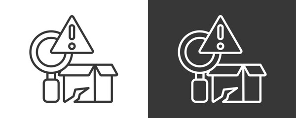 Defect Icon Set Vector Collection Isolated In Black And White