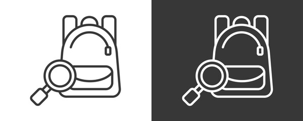Inspection Icon Set Vector Collection Isolated In Black And White