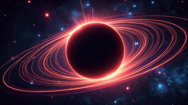 Black hole with a ring of light