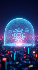 Cybersecurity Virus Protection Shielding the City of the Future