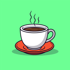A Cup of Tea Illustration. Tea Icon Vector