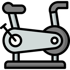 fitness icon illustration design with filled outline