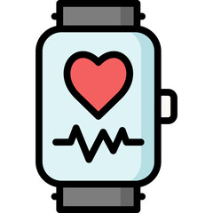 heart rate icon illustration design with filled outline