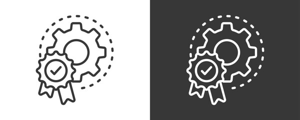 Quality Assurance Icon Set Vector Collection Isolated In Black And White