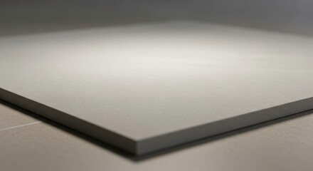 Closeup of a smooth, light gray surface with soft lighting, emphasizing texture and subtle shadow