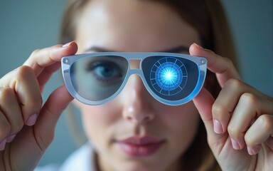 remote health consultation devices. Smart contact lenses measuring eye health metrics for ophthalmology consultations. High quality