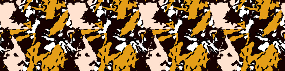 
Abstract Distressed Mustard and Black Geometric Seamless Border. pattern texture. Grunge Yellow and Black Chaotic Stripe Design. Abstract Geometric Seamless Print. pattern rough