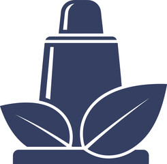 Natural essence dropper bottle with leaves for organic skincare and beauty products vector