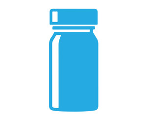 An illustration of a blue glass jar with a lid on a white background, perfect for storing various items and adding a touch of color to any design