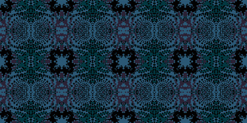 Dark Blue and Purple Textured Seamless Pattern. seamless abstract. Luxurious Gothic Style Abstract Wallpaper Print. Contemporary Dark Tone Geometric Ornament. Mosaic texture