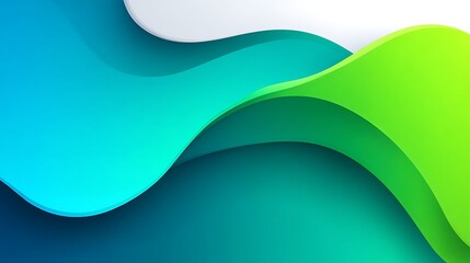 Modern business presentation background with blue-green gradient geometric shapes at the bottom and a clean minimal layout designed for corporate marketing, analytics dashboards, and template use